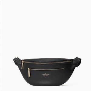 ♠️Kate Spade Leila Pebbled Leather Belt Bag Fanny Pack, Black NWT